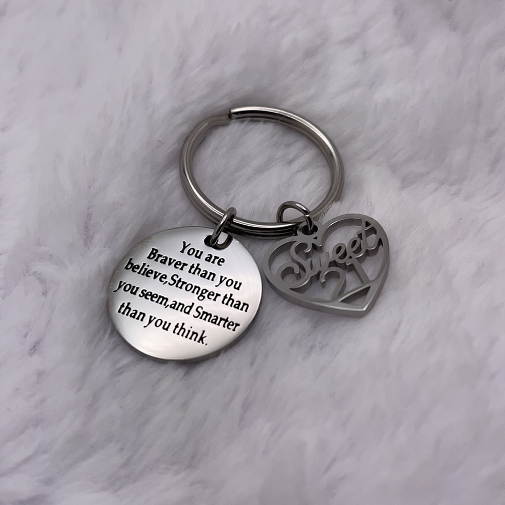 Braver… Stronger… Smarter… Sweet 21 Key Ring